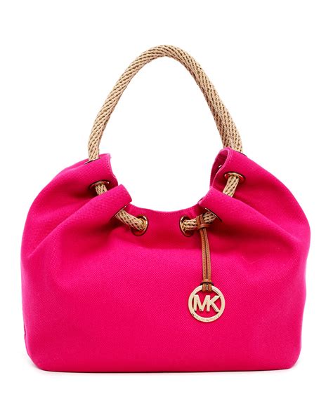 tote pink michael kors bag|Michael Kors pink shoulder bag.